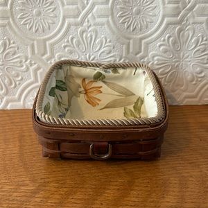 Longaberger little bin basket with botanical Fields liner